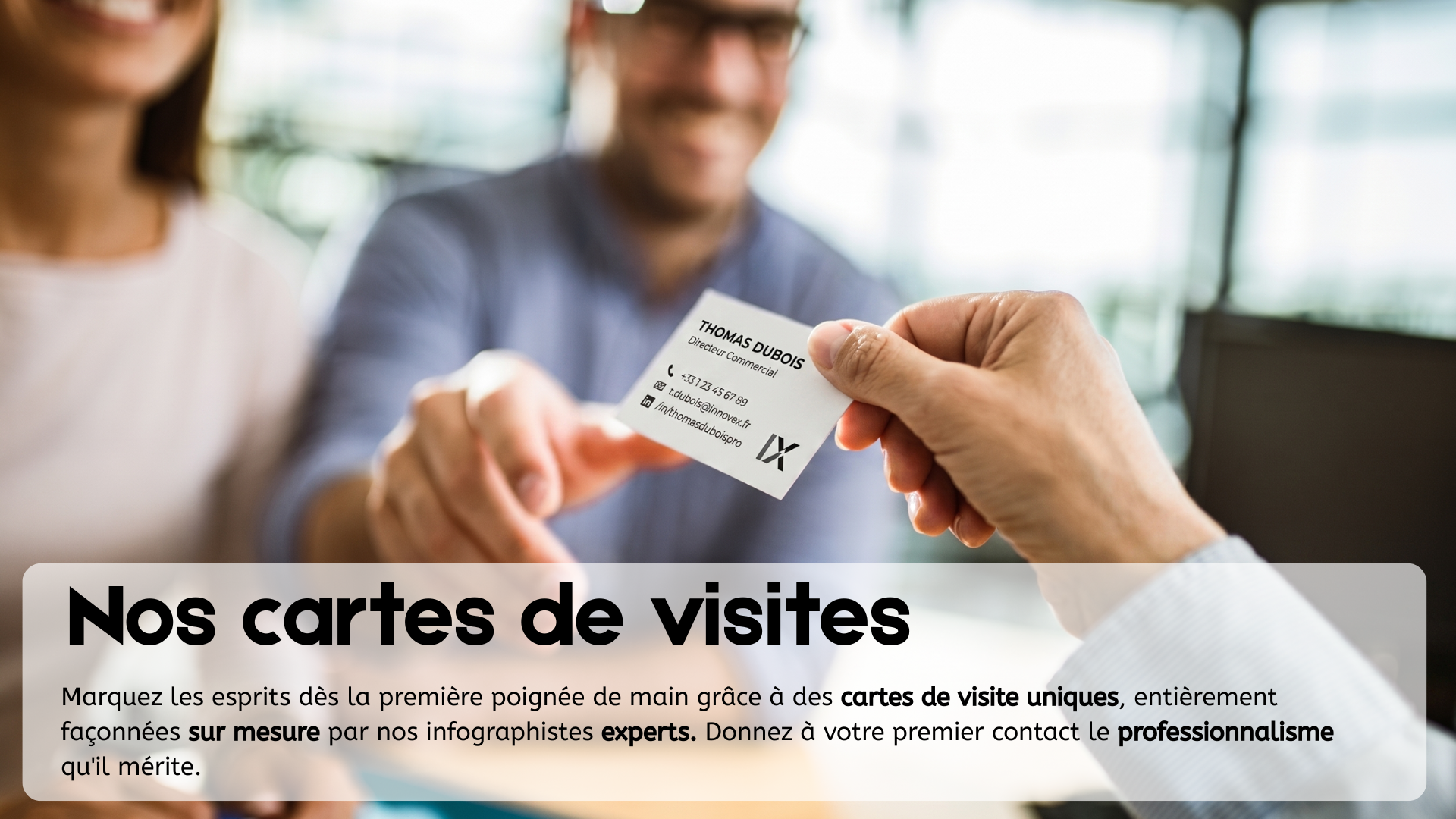 Présentation de nos créations de cartes de visite